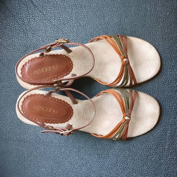 AEROSOLES. Sandals. Brown. Size 6.5 M - Picture 5 of 16